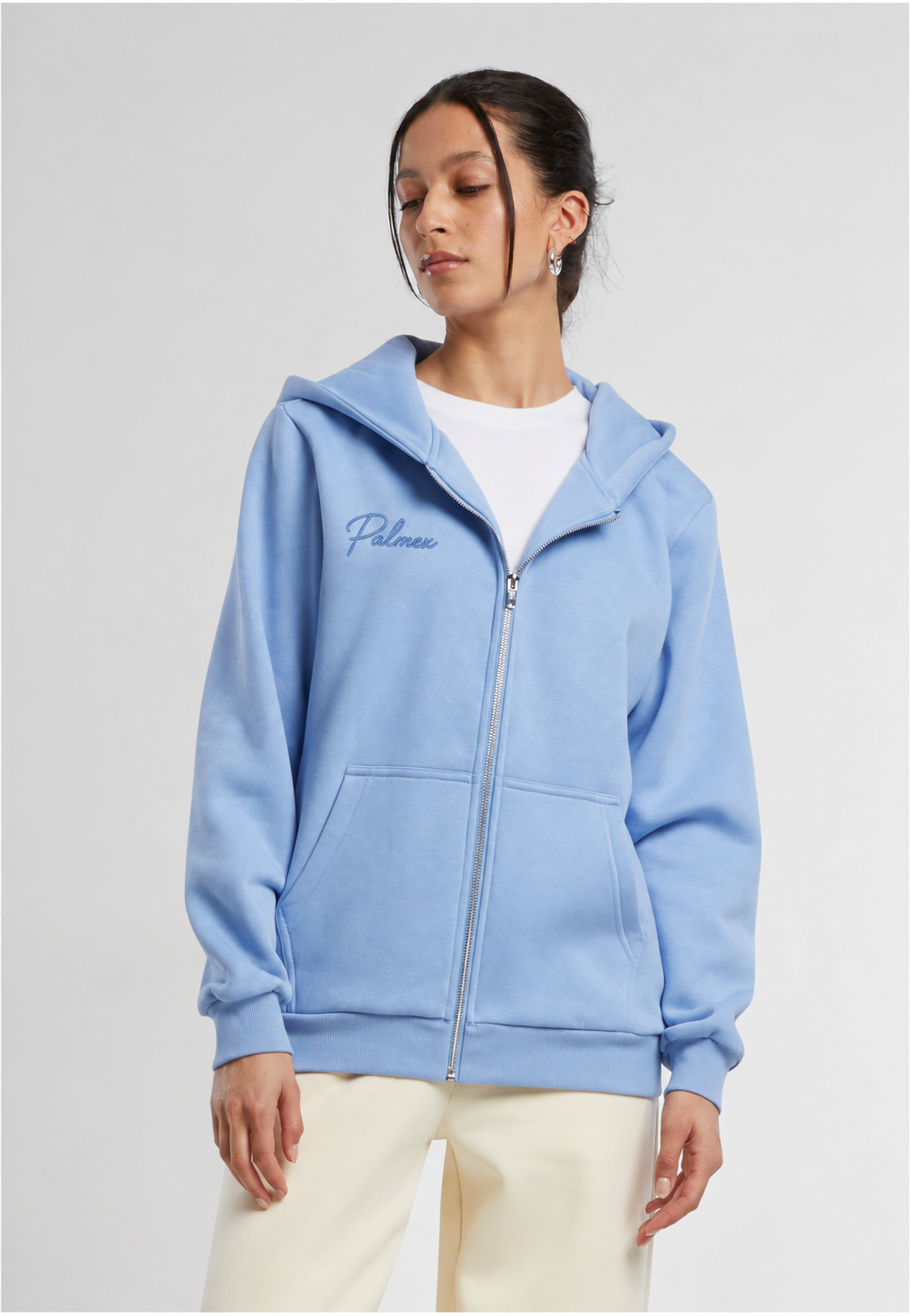 Ladies Fluffy Zip Hoodie