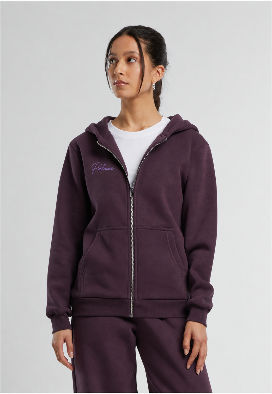 Ladies Fluffy Zip Hoodie