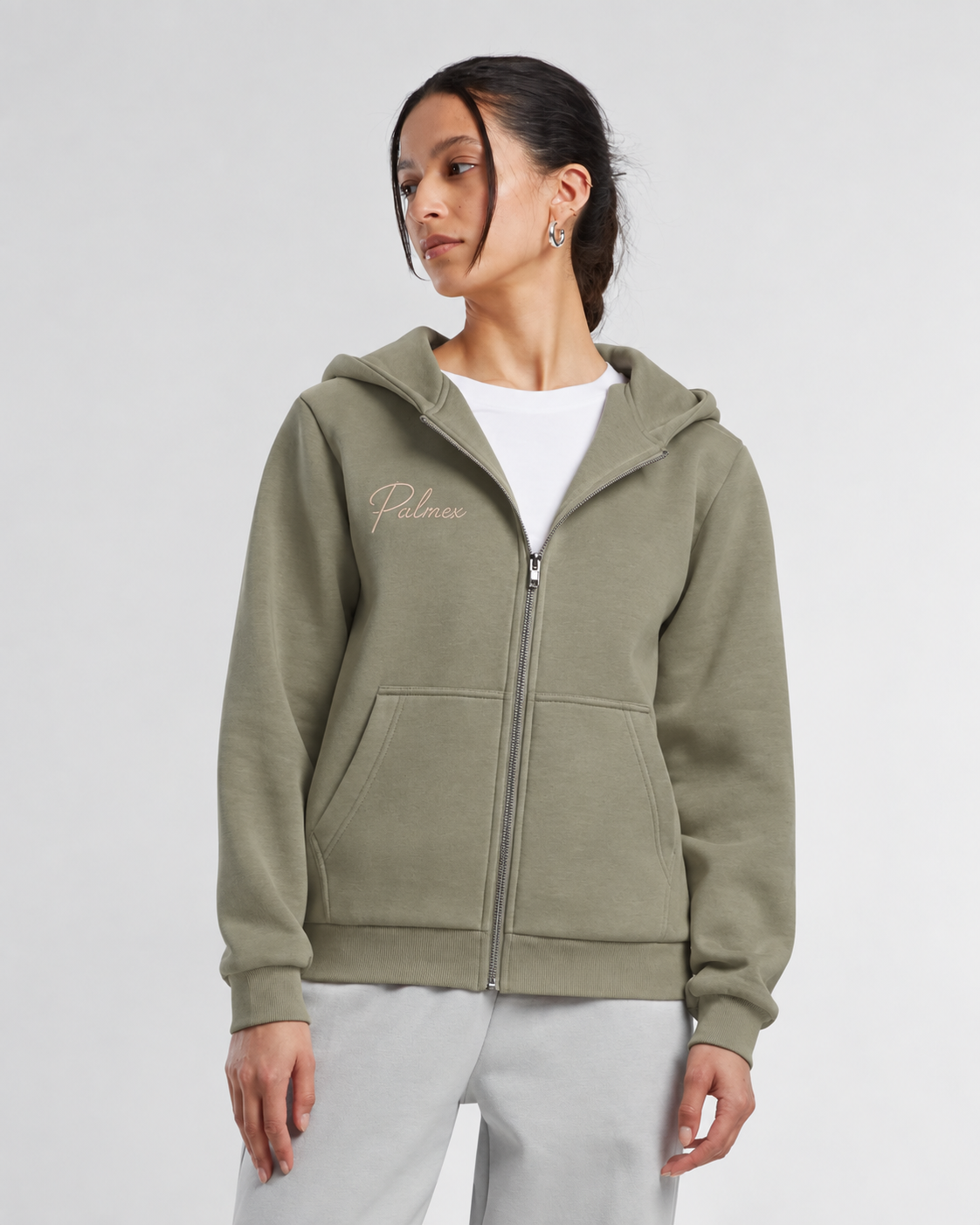 Ladies Fluffy Zip Hoodie