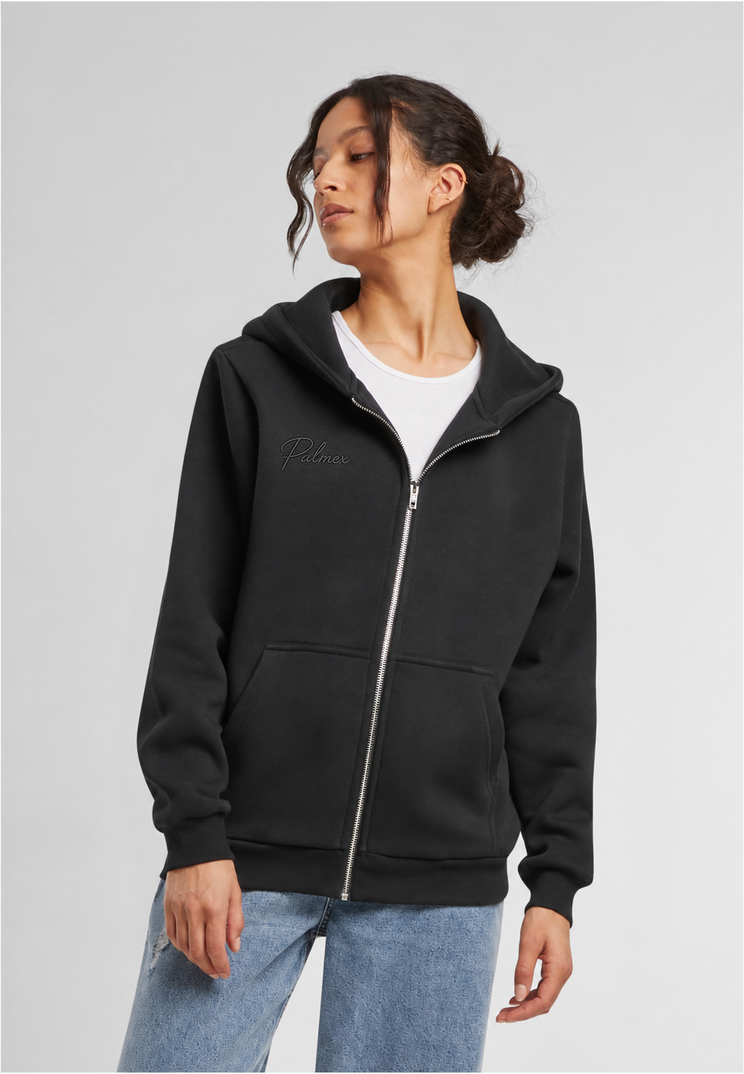 Ladies Fluffy Zip Hoodie