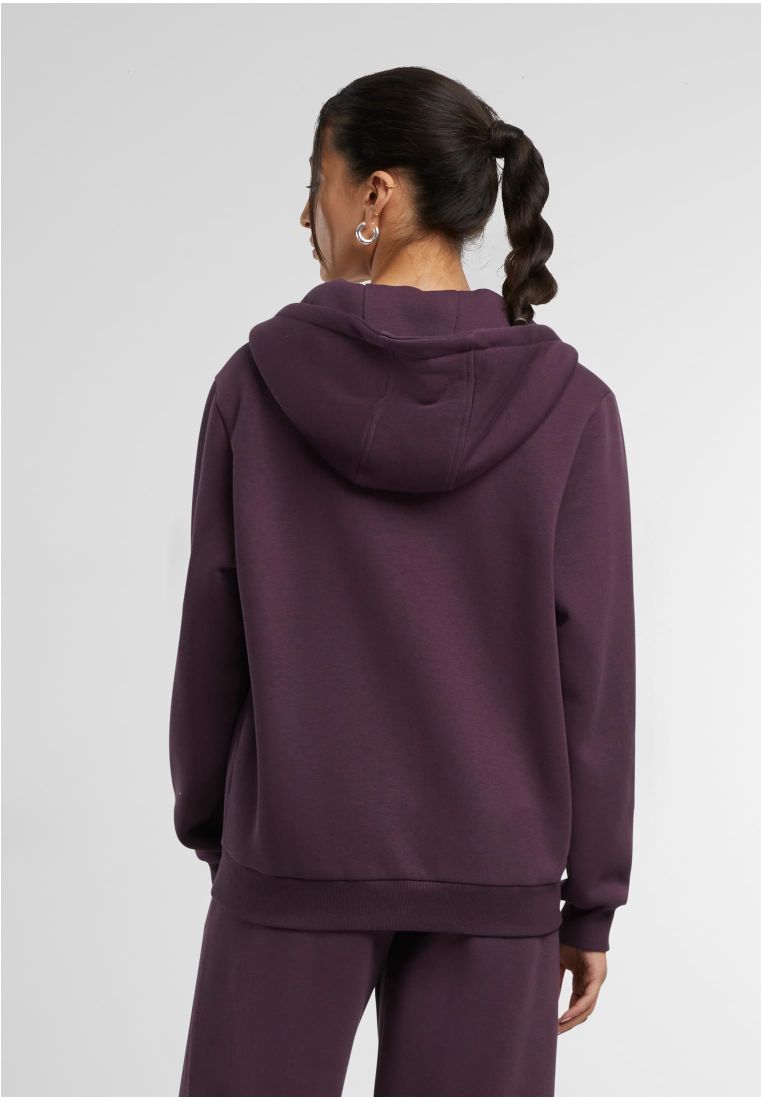 Ladies Fluffy Zip Hoodie