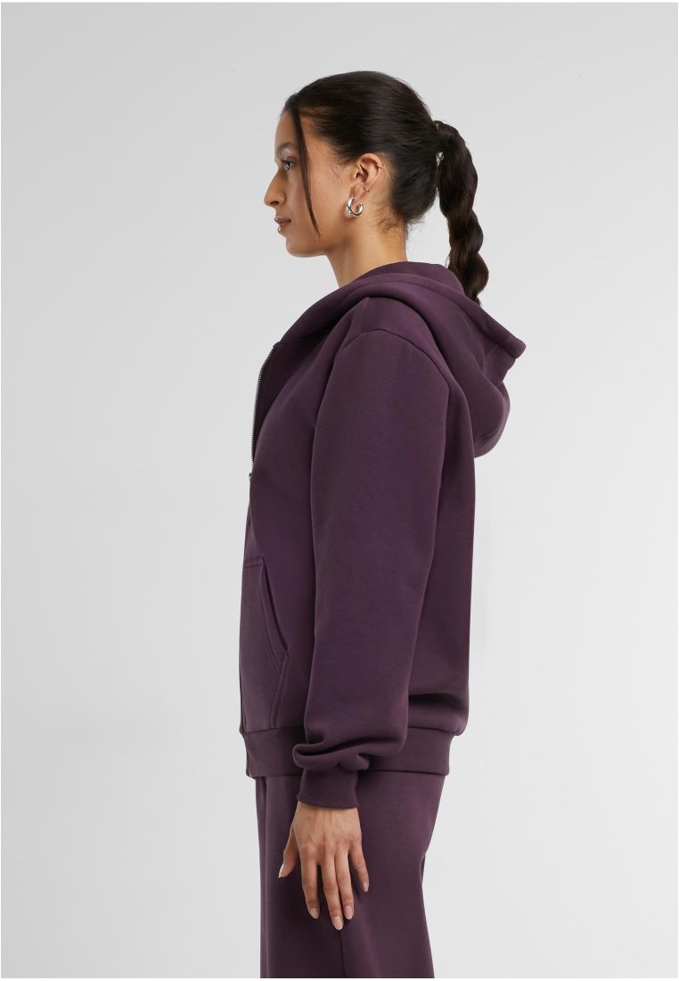Ladies Fluffy Zip Hoodie